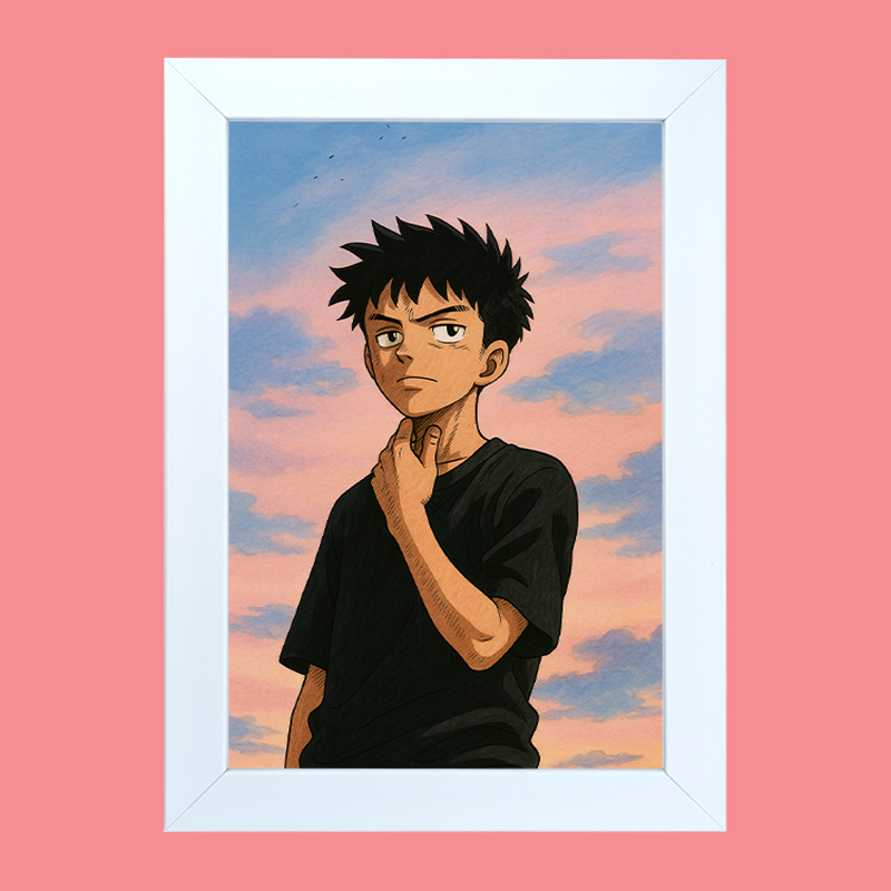 Customized White One Piece Style Frame